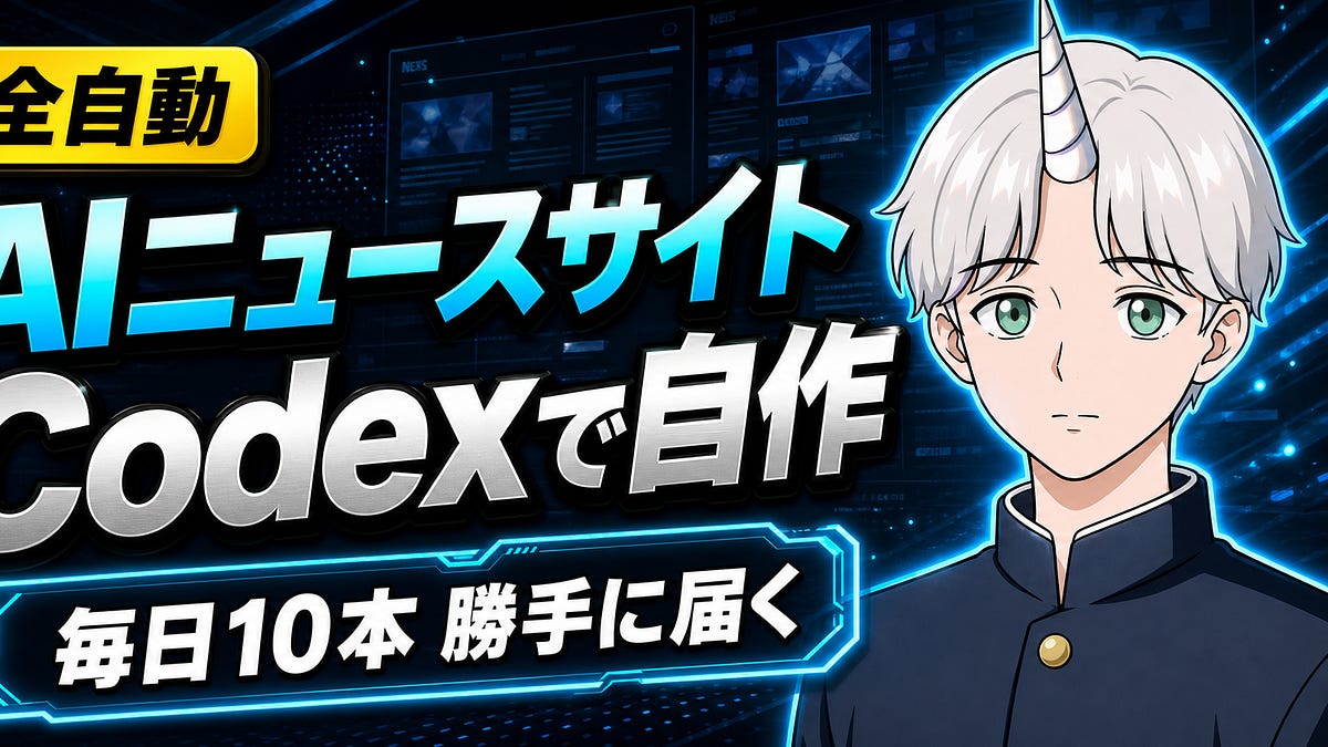 自分専用のAIニュースサイトをCodexで作った話。毎日10本を全自動更新