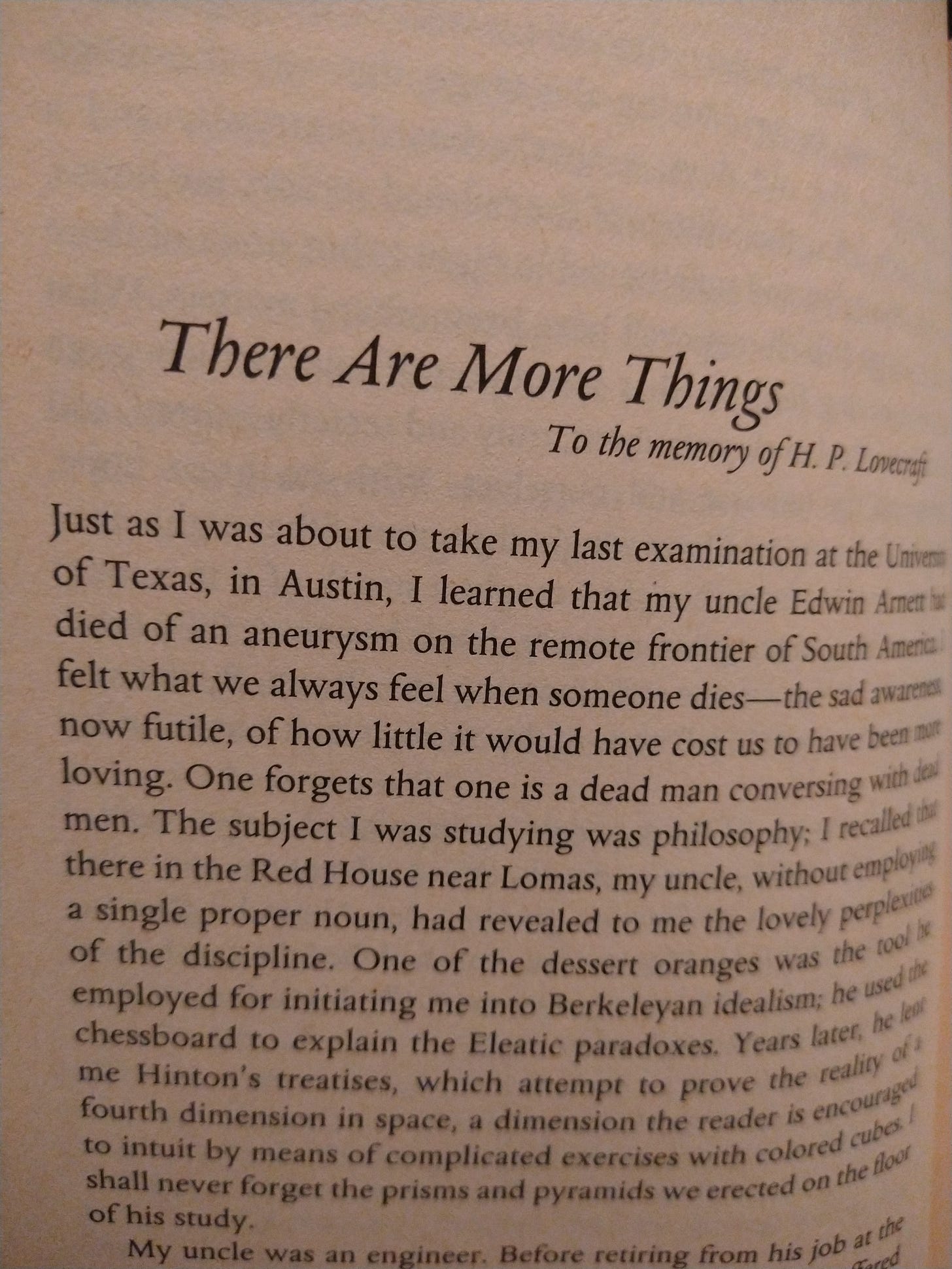 from The Book of Sand by Jorge Luis Borges from The Book of Sand by Jorge Luis Borges