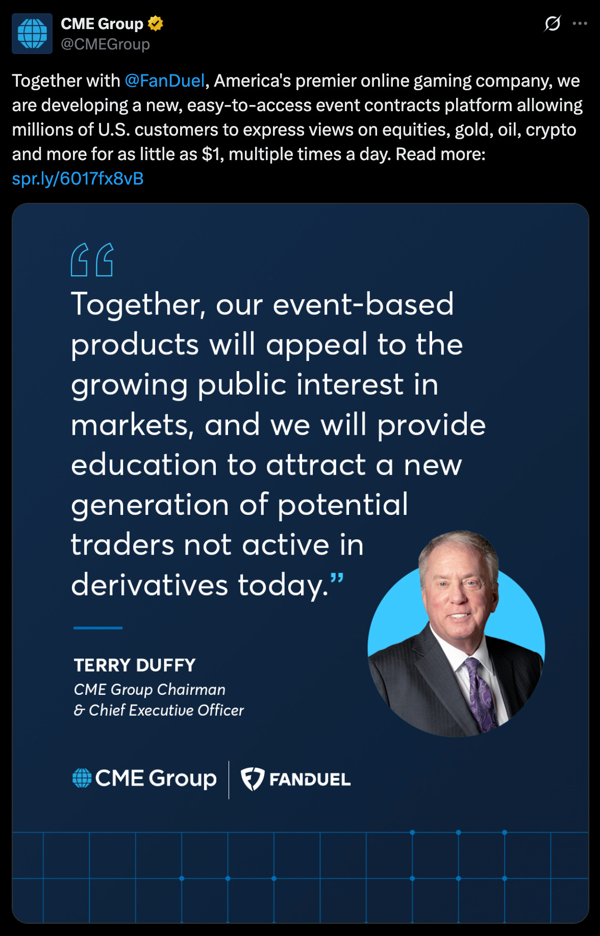 News: FanDuel Will Enter Prediction Markets In Deal With CME