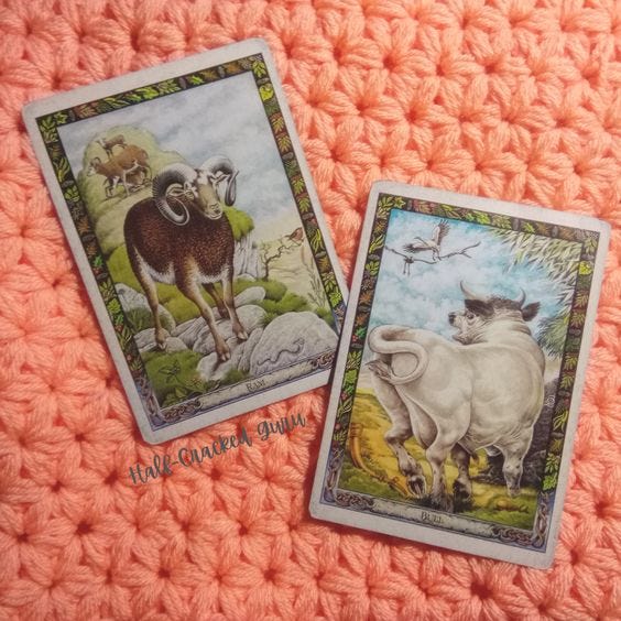 Ram and Bull - A Message for the Collective, Druid Animal Oracle Ram and Bull - A Message for the Collective, Druid Animal Oracle