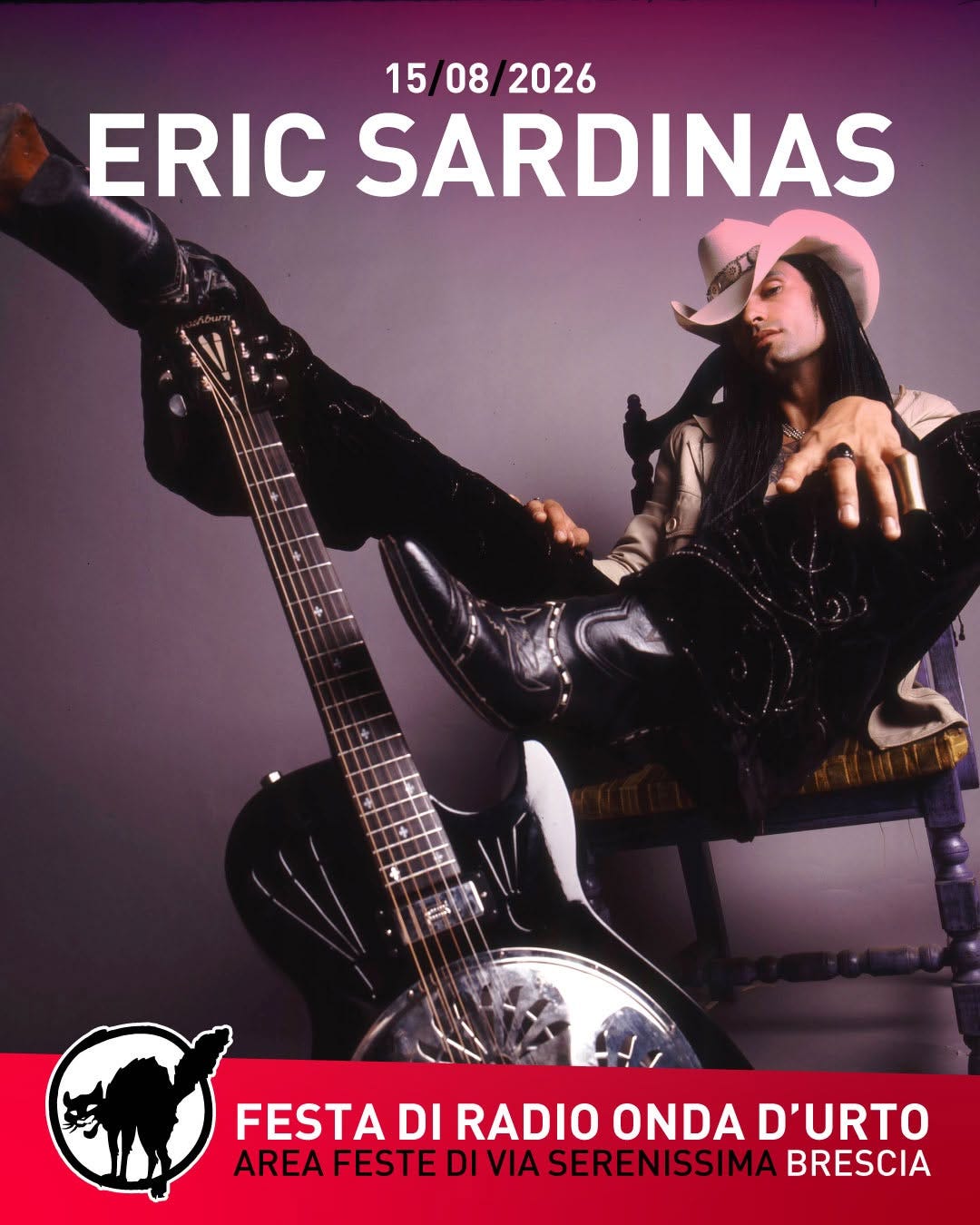 Potrebbe essere un'immagine raffigurante il seguente testo "15/08/2026 2026 15 08 ERIC SARDINAS FESTA DI RADIO ONDA D'URTO AREA AREAFESTE FESTE DI VIA SERENISSIMA BRESCIA" Potrebbe essere un'immagine raffigurante il seguente testo "15/08/2026 2026 15 08 ERIC SARDINAS FESTA DI RADIO ONDA D'URTO AREA AREAFESTE FESTE DI VIA SERENISSIMA BRESCIA"