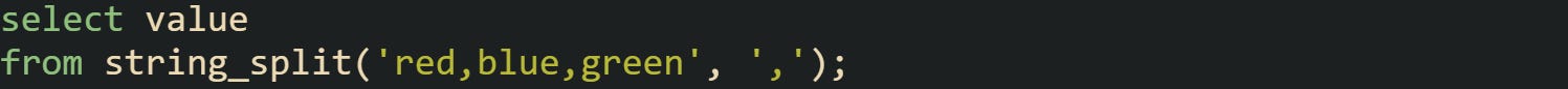 SQL Techniques To Split A String Into Rows