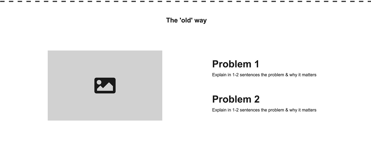 SaaS Homepage Problem Section