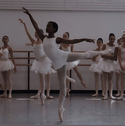#1 Love/Hate knuckle rings #2 carnation held by Palestinian #3 Black Lady Justice #4 Uh huh written in honey #5 Ballet dancers in class #6 Senegal immigrant on subway