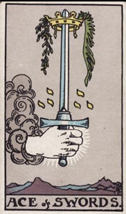 The Ace of Swords from the Rider Waite Smith Tarot The Ace of Swords from the Rider Waite Smith Tarot