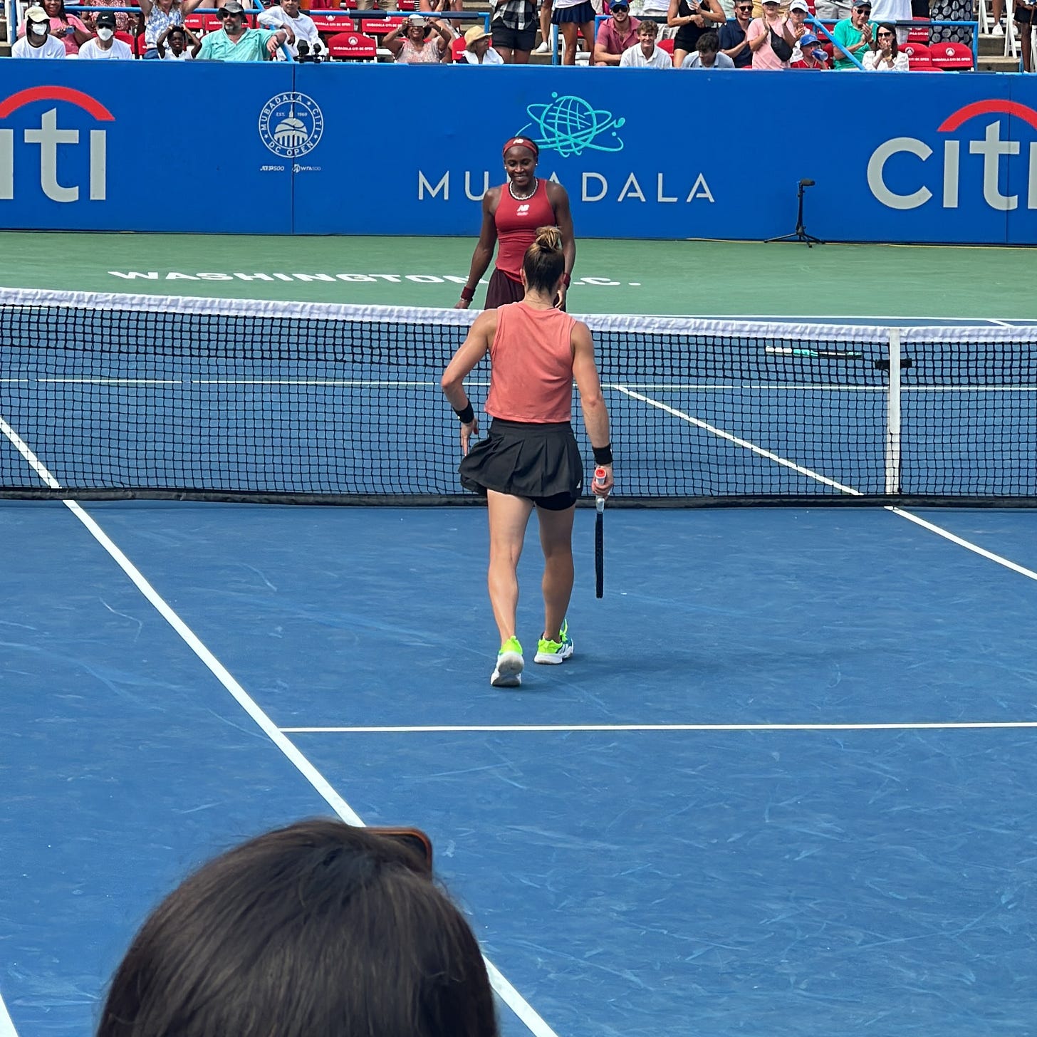 Coco Gauff after beating Maria Sakkari at the DC Open in 2023