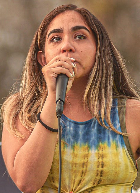 Betty Osceola and others gather to protest "Alligator Alcatraz".