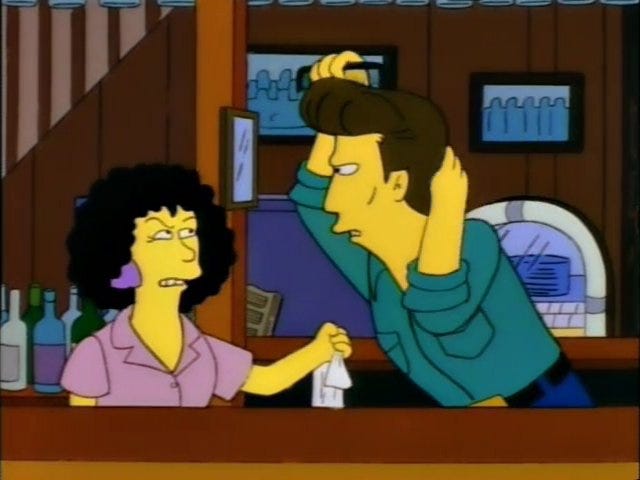 Origin of Frasier/Cheers cross reference on the Simpsons? : r/Frasier