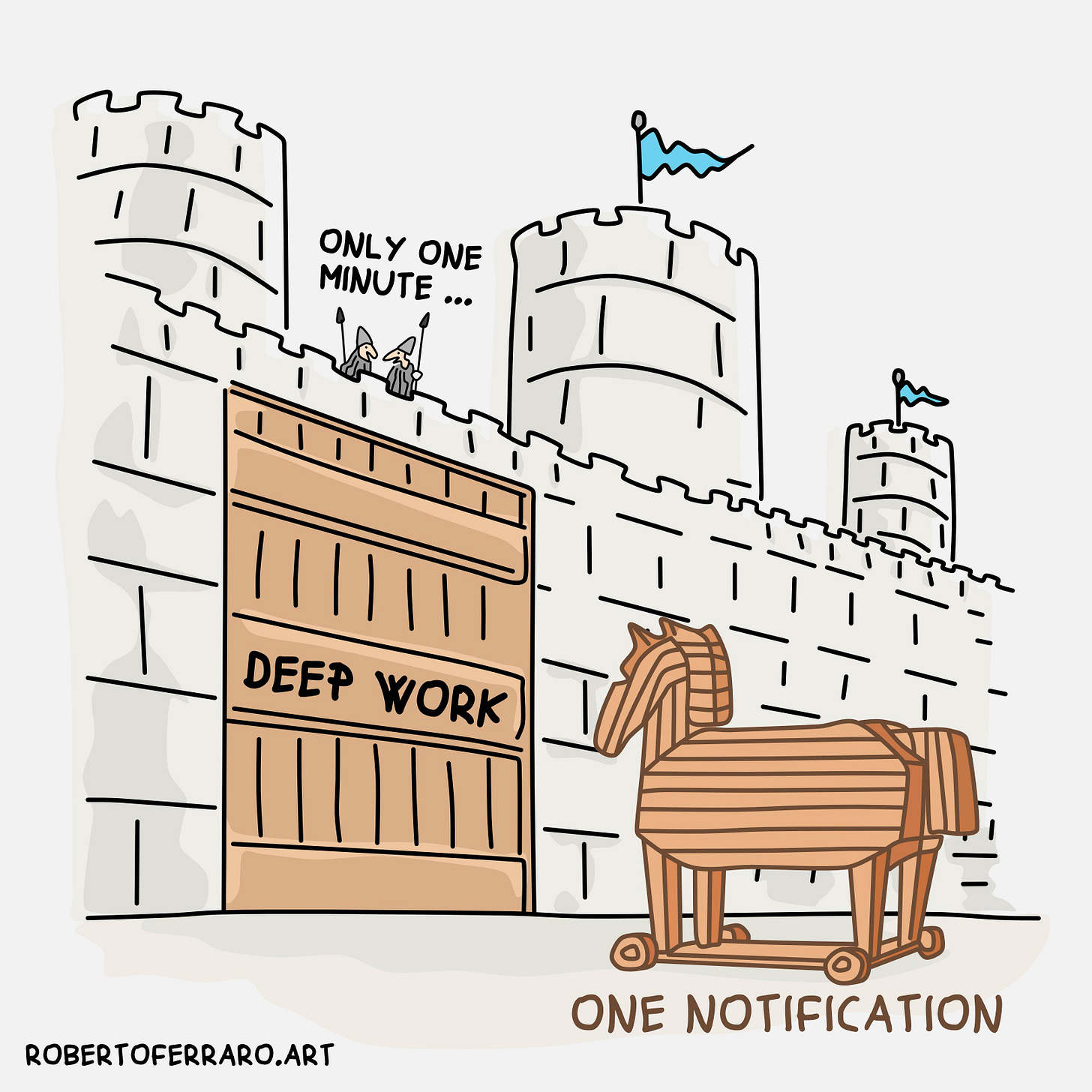 Roberto Ferraro on X: "Beware the trojan notification. Guard focus, resist distraction, and protect your deep work. https://t.co/EdCook9YBL" / X Roberto Ferraro on X: "Beware the trojan notification. Guard focus, resist distraction, and protect your deep work. https://t.co/EdCook9YBL" / X