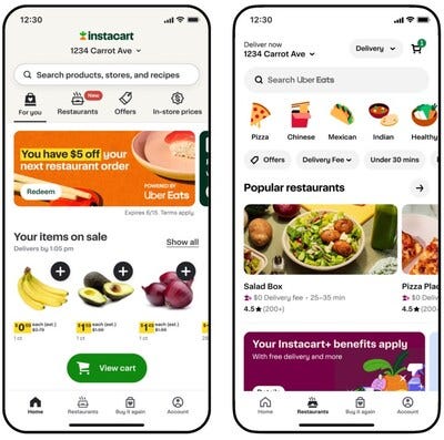 Uber Eats to Power Restaurant Delivery on Instacart | Instacart Uber Eats to Power Restaurant Delivery on Instacart | Instacart