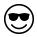 Sunglasses face outline with solid fill