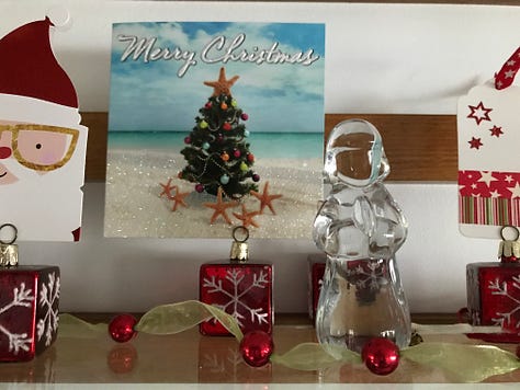 six different photos of various Christmas decorations