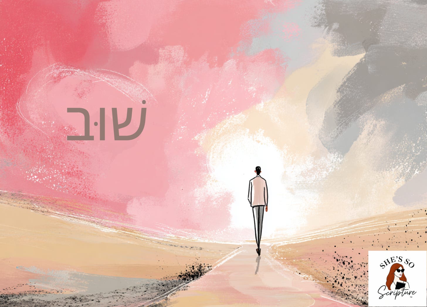 Illustration representing repentance as turning and reorientation, reflecting the biblical meaning of repentance as a change in direction.