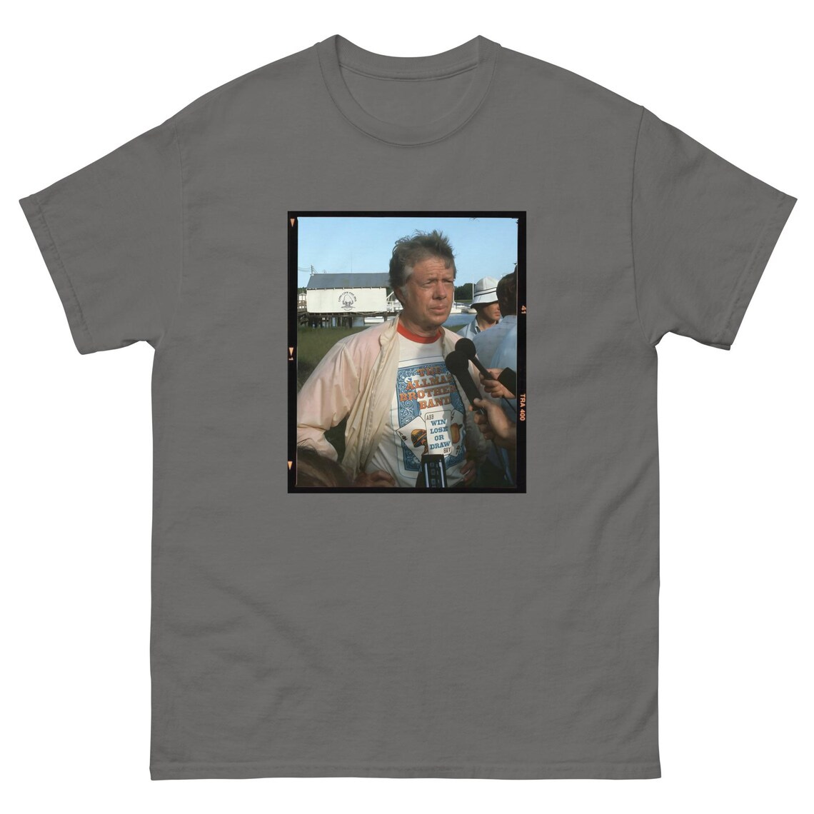 Jimmy Carter in an Allman Brothers Band shirt