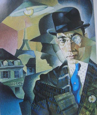 Portrait of photographer M.A. Sherling, 1918 - Jury Annenkov