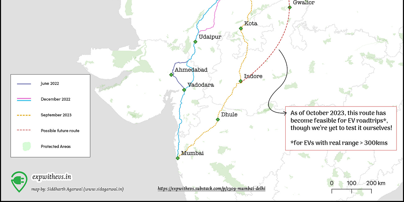 2309 Mumbai to Delhi via Indore
