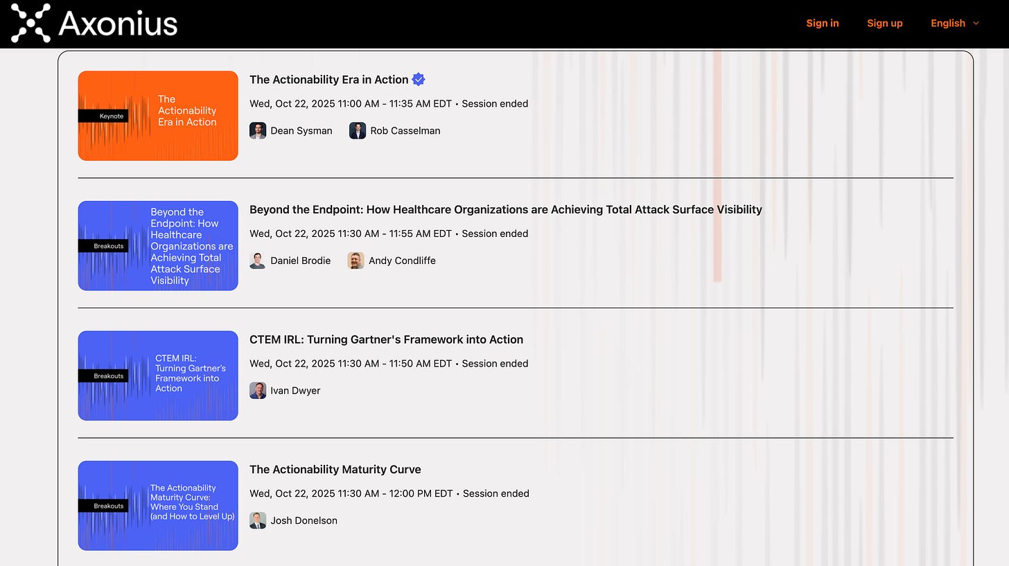 Four speaking sessions on the CTRL/ACT event landing page. Four speaking sessions on the CTRL/ACT event landing page.