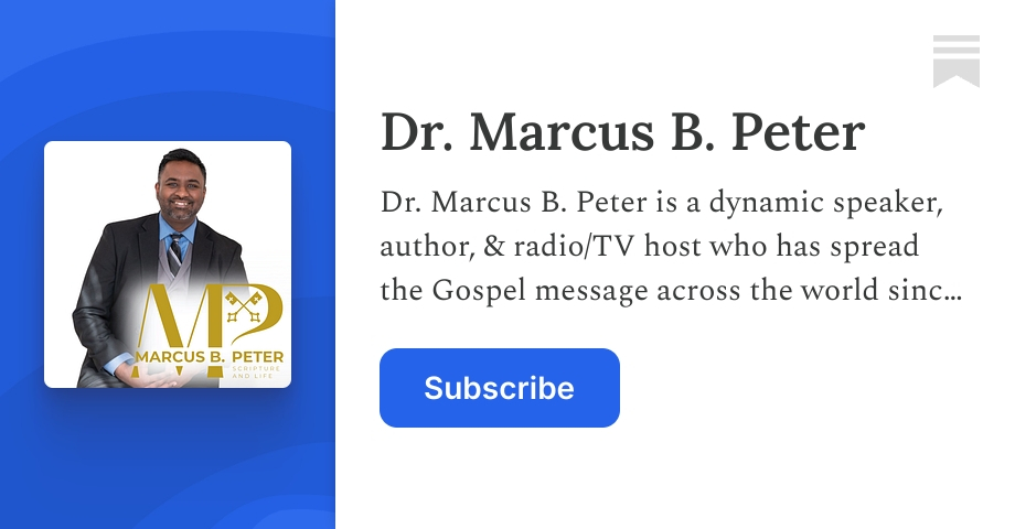 Dr. Marcus B. Peter | Substack