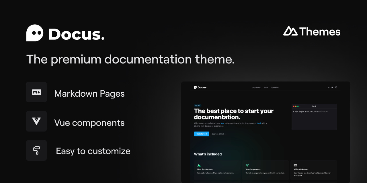 🔥2023#9: Docus: Write beautiful docs with Nuxt & Markdown
