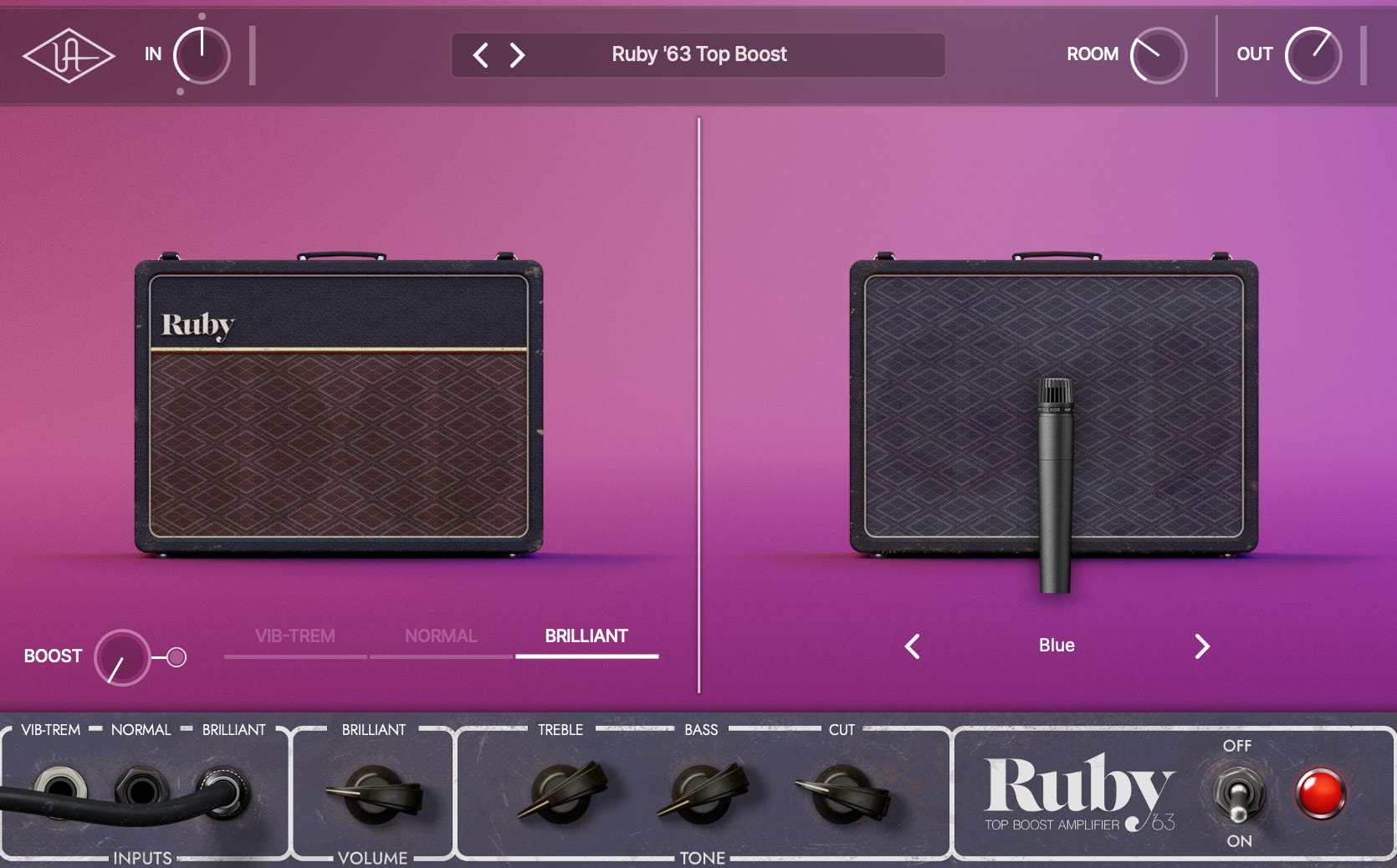 Universal Audio Ruby '63 Top Boost Amplifier Plug-in