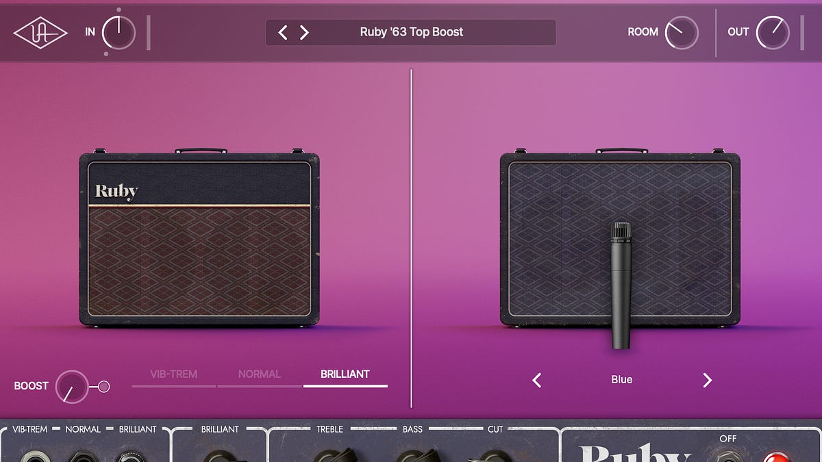 Universal Audio Ruby '63 Top Boost Amplifier Plug-in