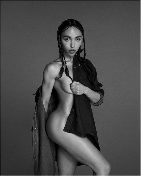 three Calvin Klein ads featuring Kate Moss from 1990s, FKA Twigs 2024 and a model from 207