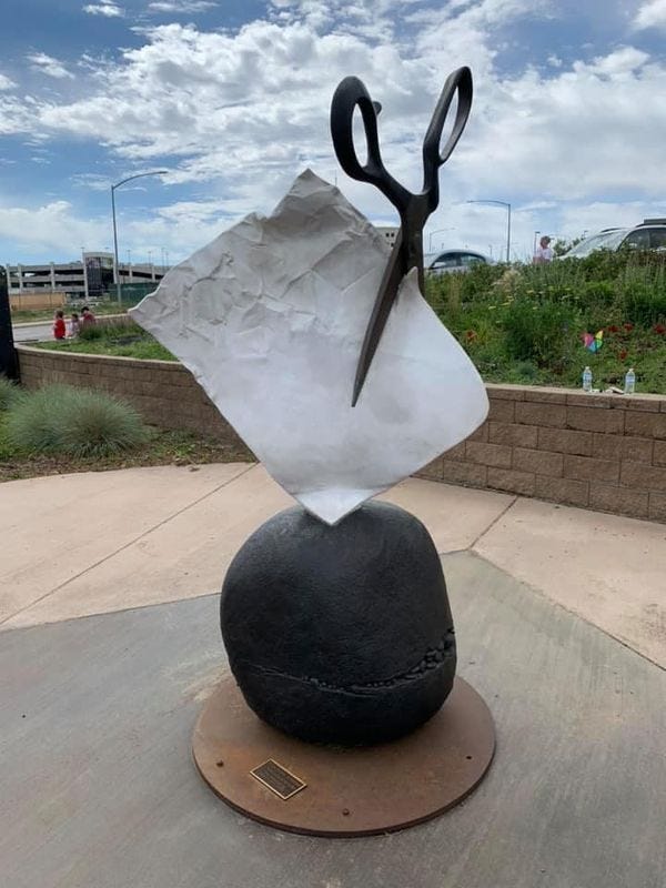 Roadside America - Offbeat Quirky Tourist Attractions | We found a statue  of Rock, Paper and Scissors in Gillette, Wyoming. | Facebook