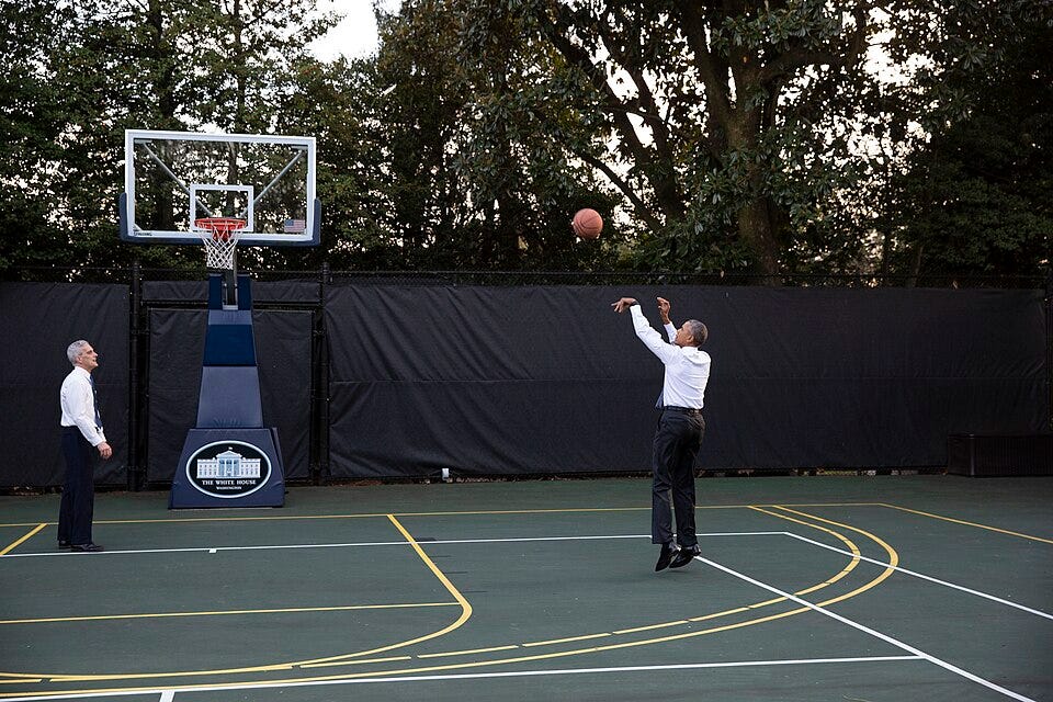 File:President Barack Obama and Chief of Staff Denis McDonough Shoot Hoops on the White House Basketball Court - DPLA - 04eeddeb215357014ca382f4d3126c7c.jpg