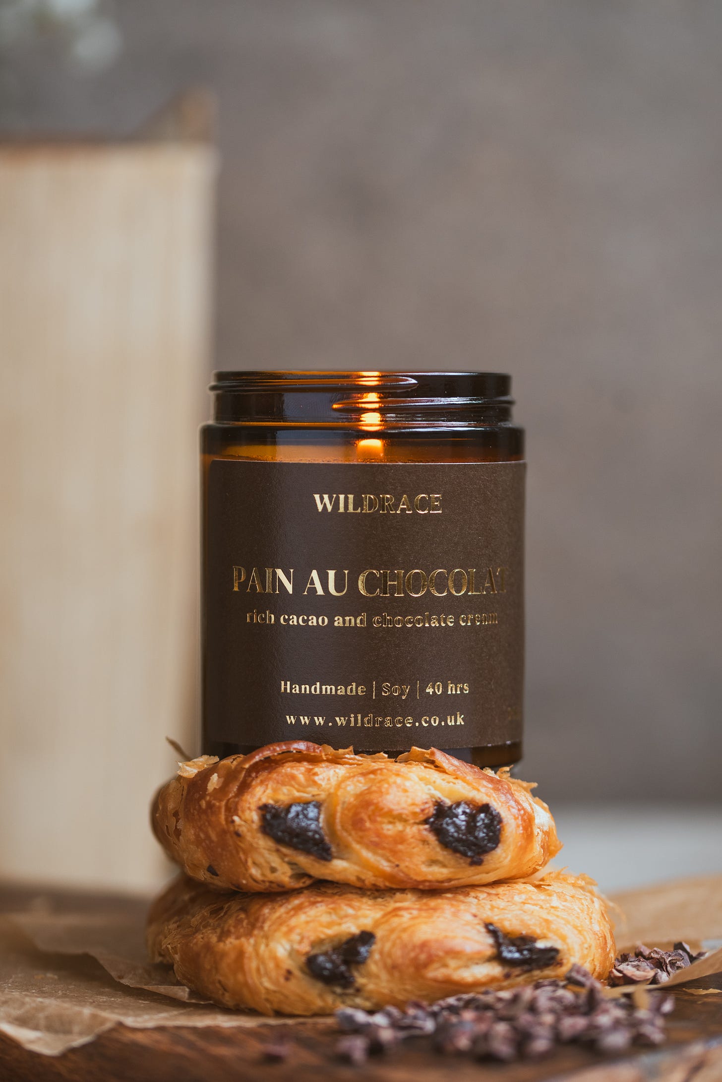 pain au chocolat chocolate candle