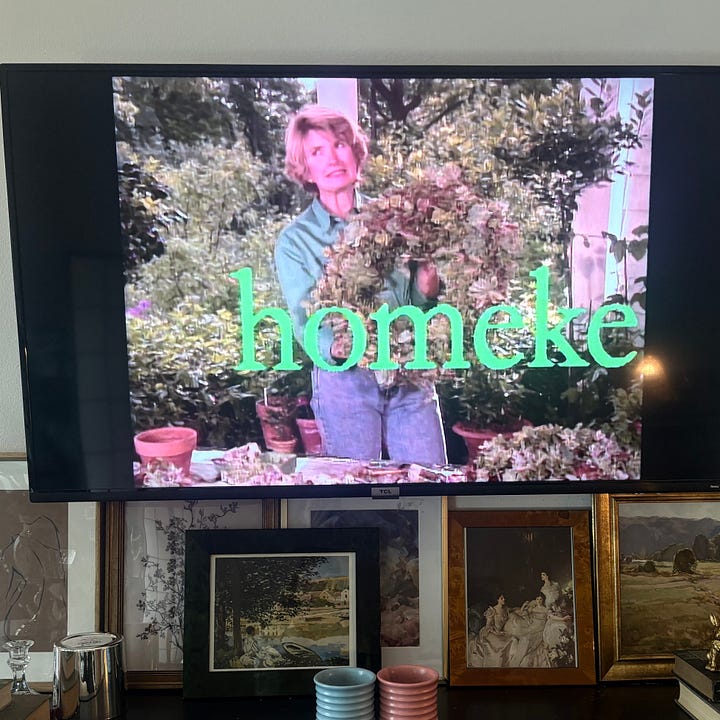 Images of Martha Stewart Living on a living room tv