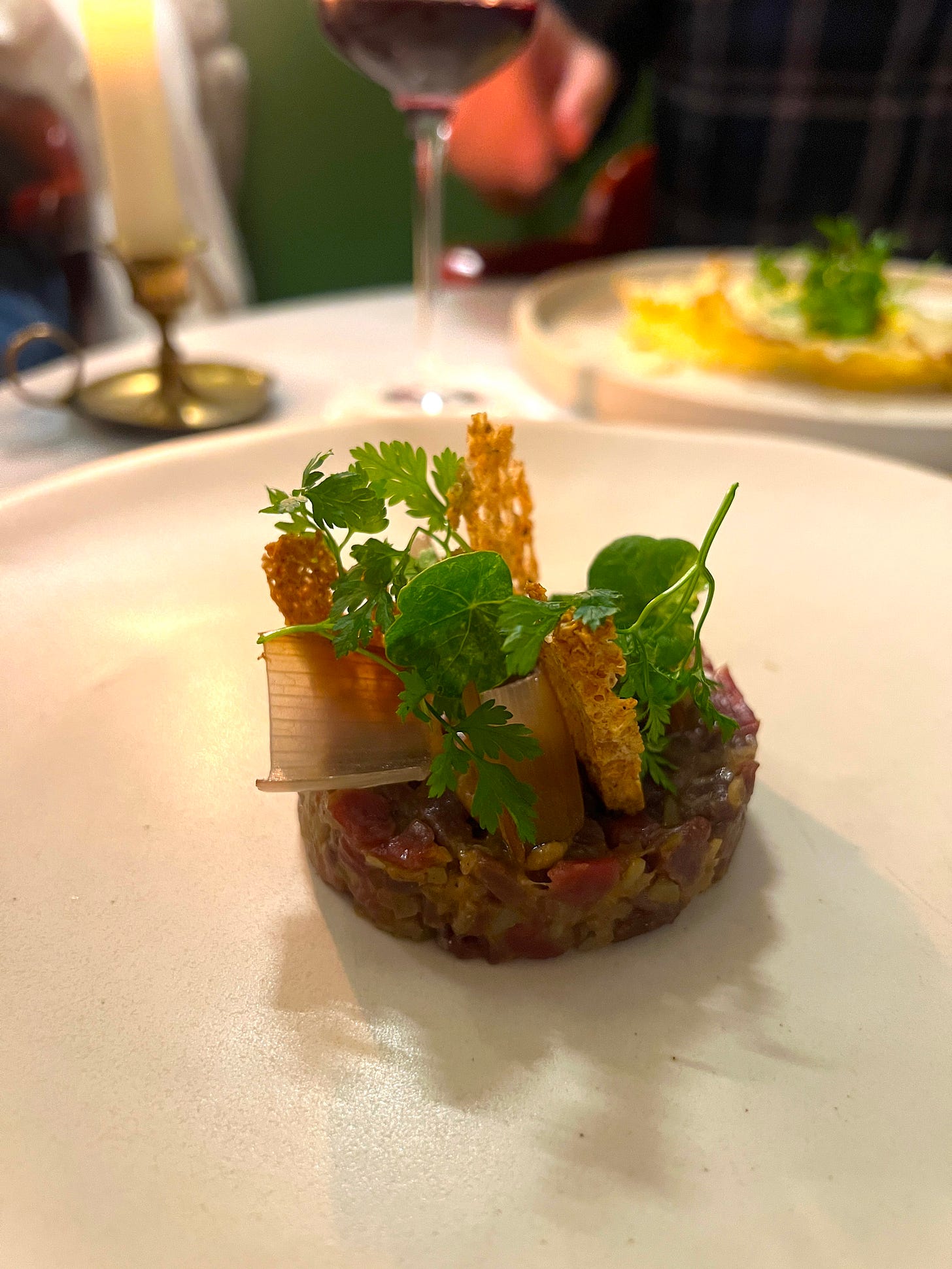 venison tartare at the pearl manchester