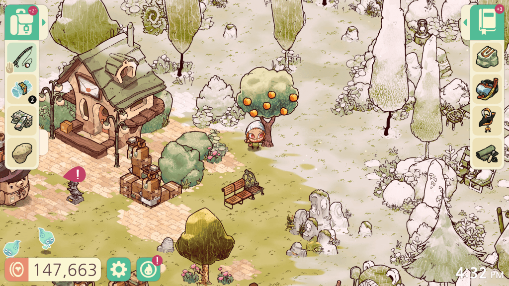 Cozy Grove gameplay screenshot. Cozy Grove gameplay screenshot.
