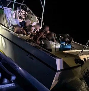 A dozen illegal aliens aboard a cartel smuggling boat intercepted off Juno Beach, Florida