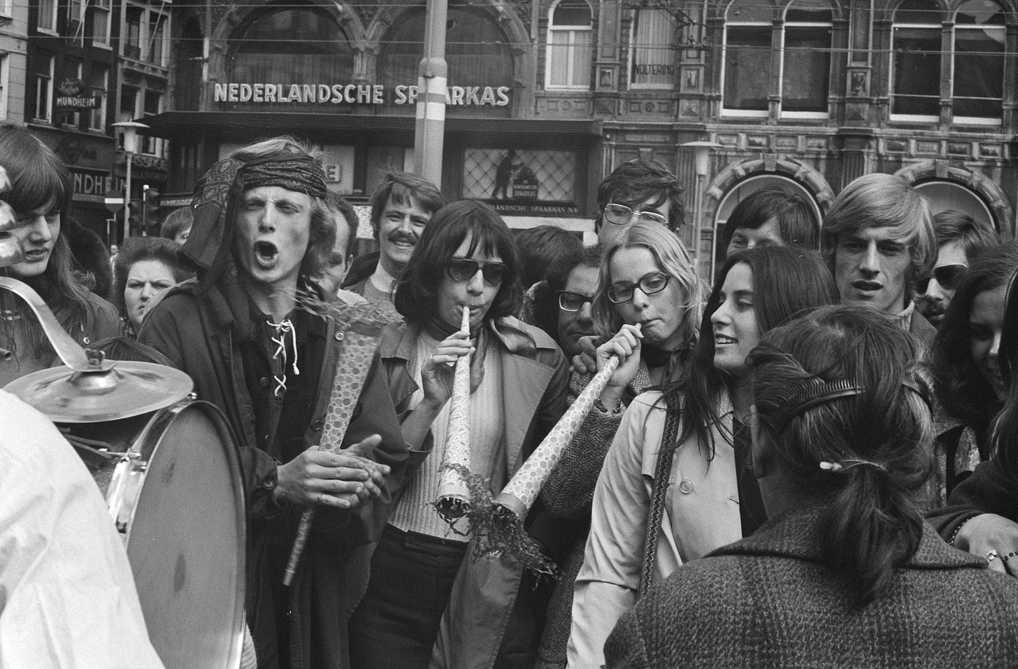 Queen's Day celebrations, Dam Square, Netherlands, 30 April 1971