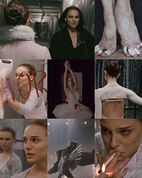 Balletcore moodboards, black swan aesthetic