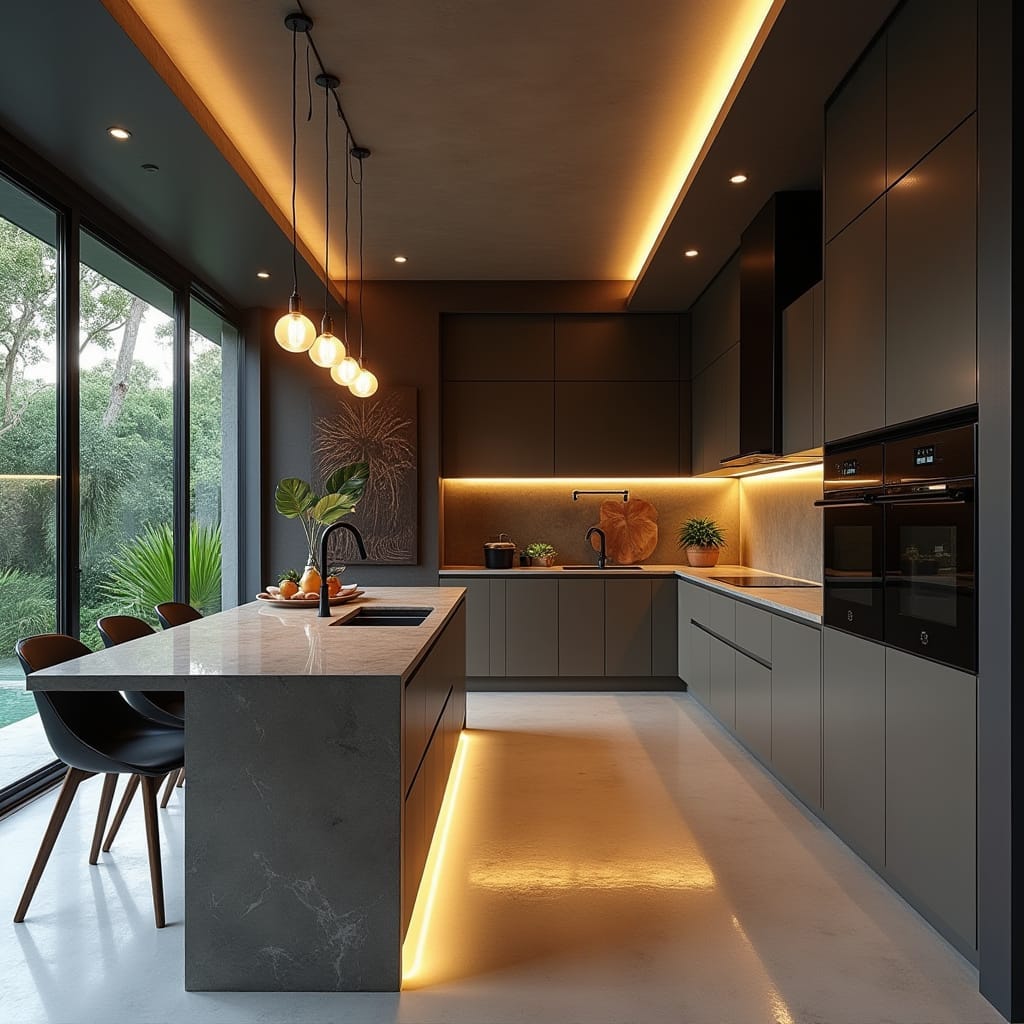 Linear Kitchen Study