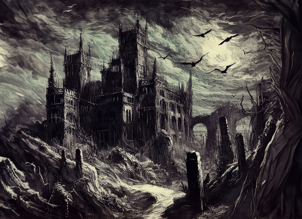The Fall of the House of Usher - Illustration by Poccioro
