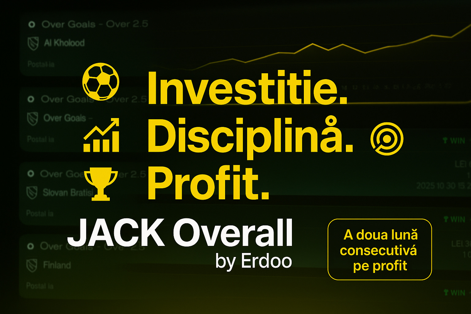 Jack Overall by Erdoo: Luna Noiembrie Aduce Profit și Confirmă Puterea Software-ului De Analiză a Meciurilor – Performanță +25% în 2 Luni pe Betup.ai