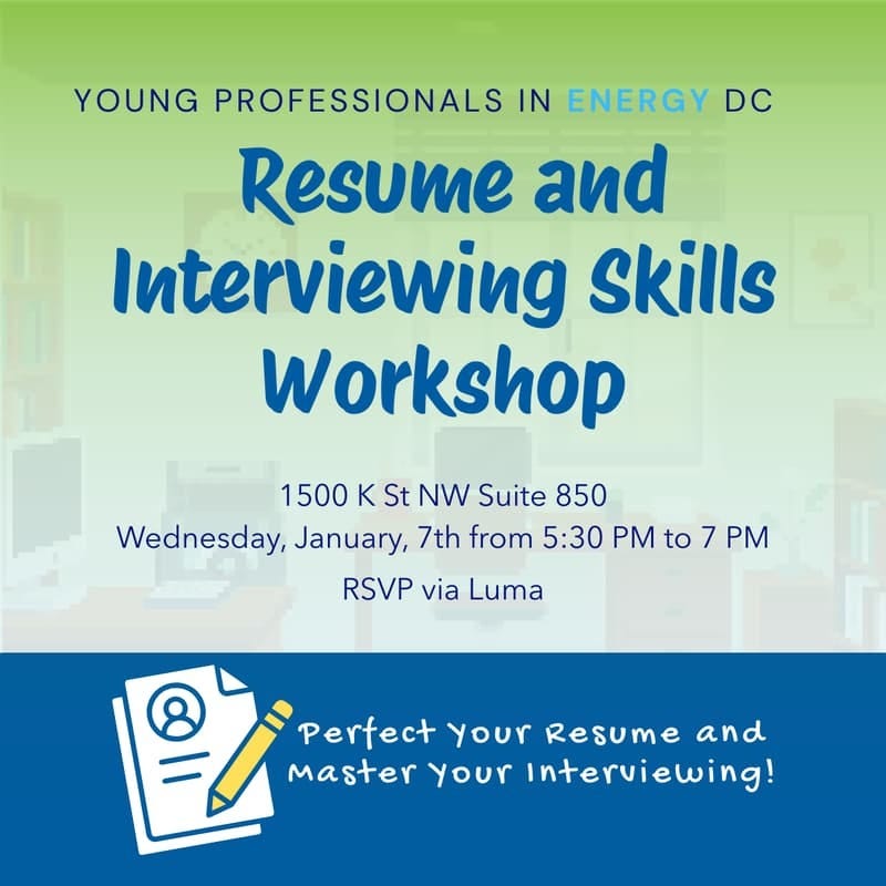 Cover Image for Resume and Interviewing Skills Workshop by YPE DC