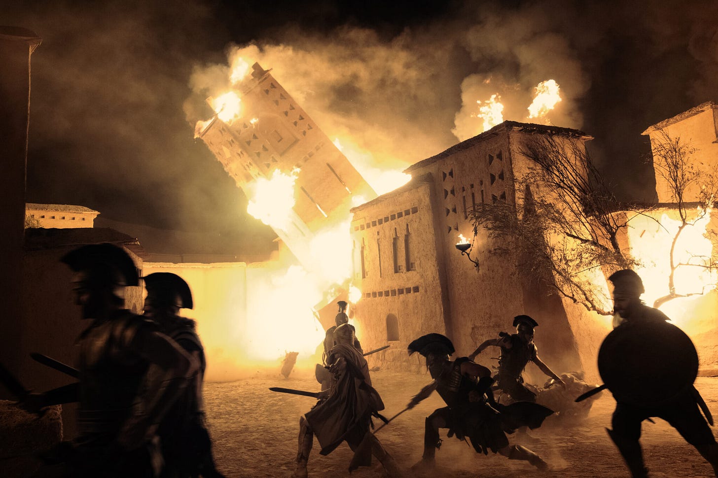 The fall of Troy in The Odyssey by Christopher Nolan. The fall of Troy in The Odyssey by Christopher Nolan.