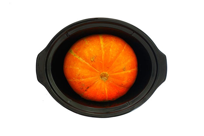 Crema de calabaza y foie. Receta para crock pot o slow cooker