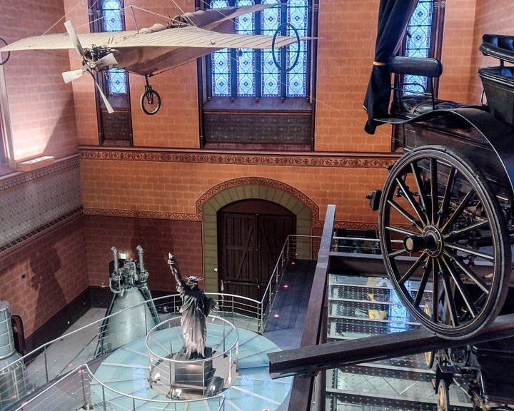 Inside the Musee des arts et des metiers; selfie with Noora