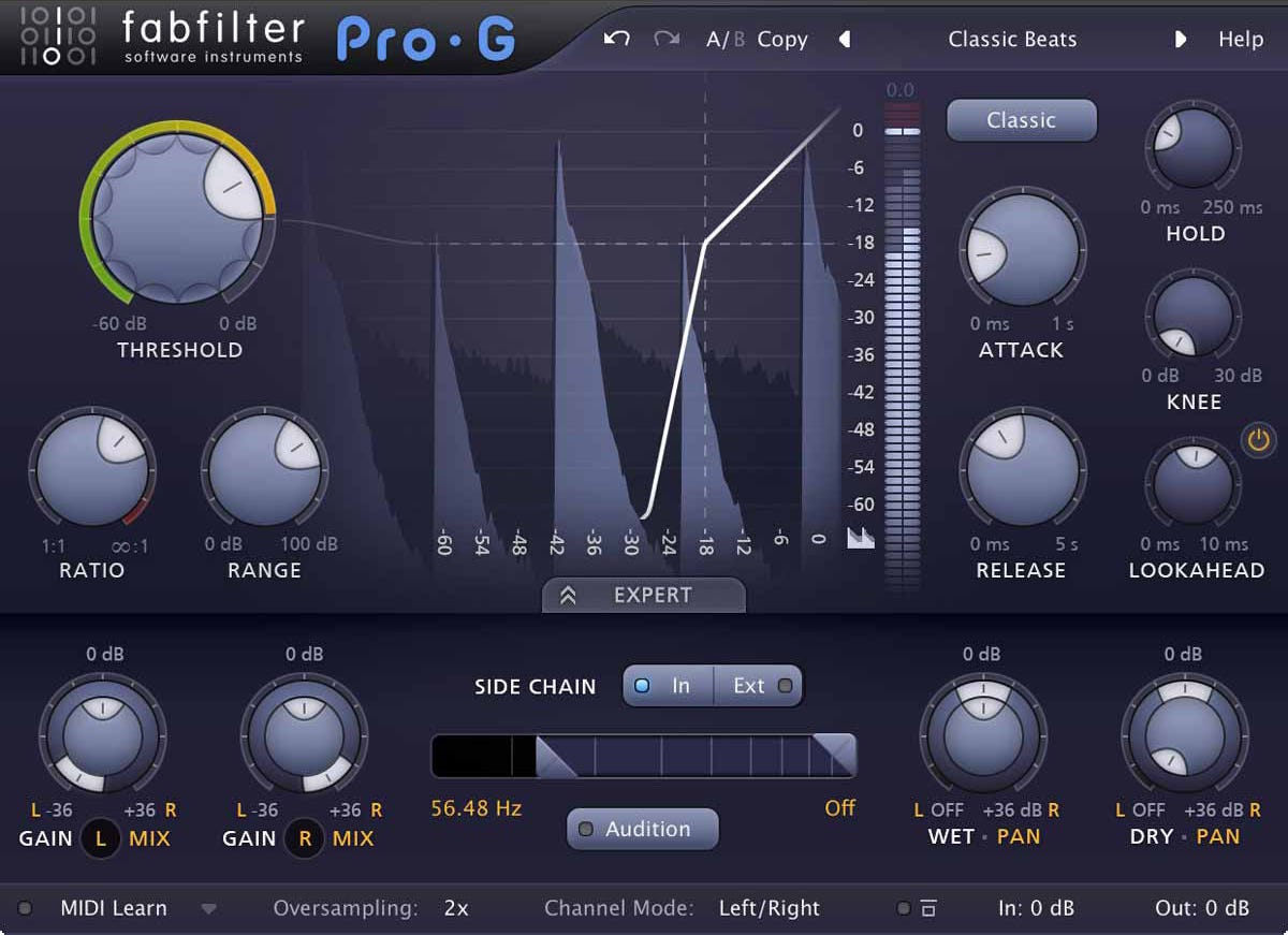 FabFilter Pro-G vst software interface
