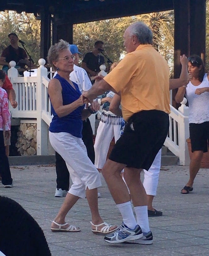 Nancy and Denis Duszczak dancing in the villages in florida