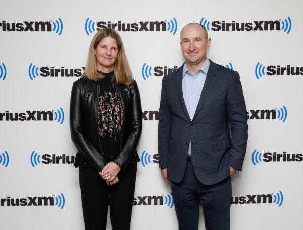 SiriusXM CEO Jennifer Witz and Maxar CEO Dan Jablonsky announce order for SMX-11 and SMX-12 Satellites.