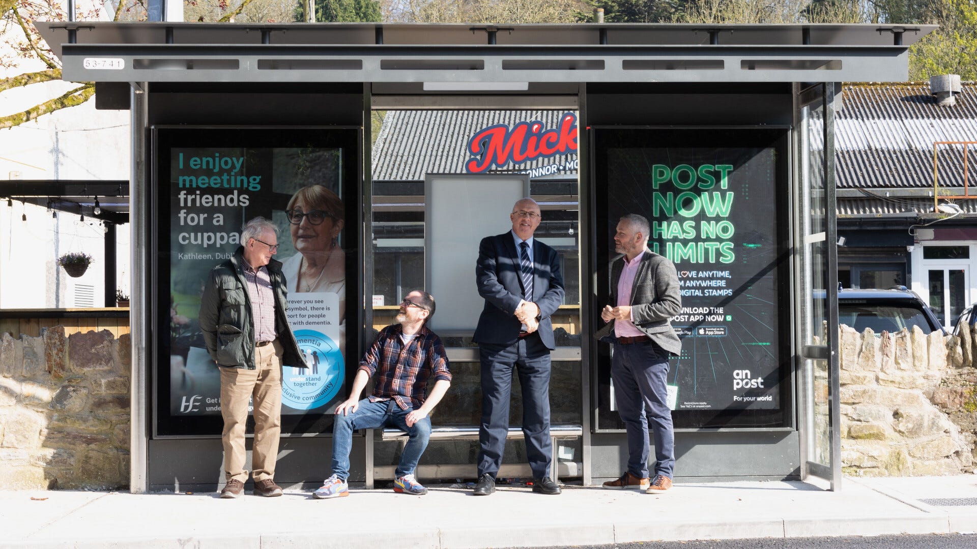 Cork city councillors, Ted Tynan, Oliver Moran, Joe Kavanagh and John Maher at a bus stop in Glanmire. Cork city councillors, Ted Tynan, Oliver Moran, Joe Kavanagh and John Maher at a bus stop in Glanmire.