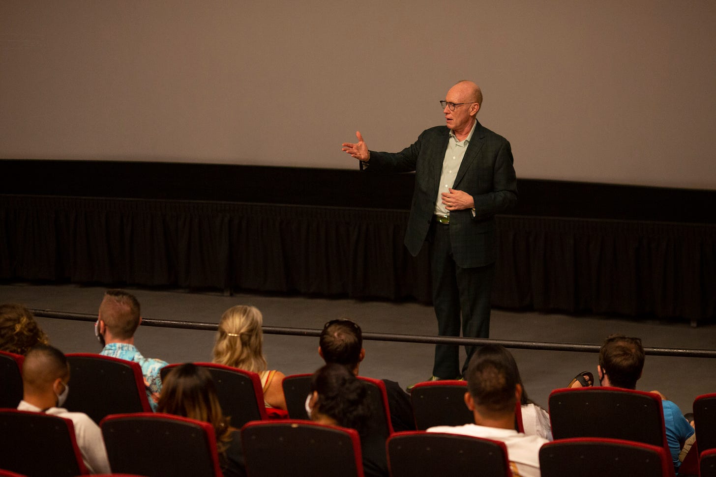 Kevin Goetz leading a test screening