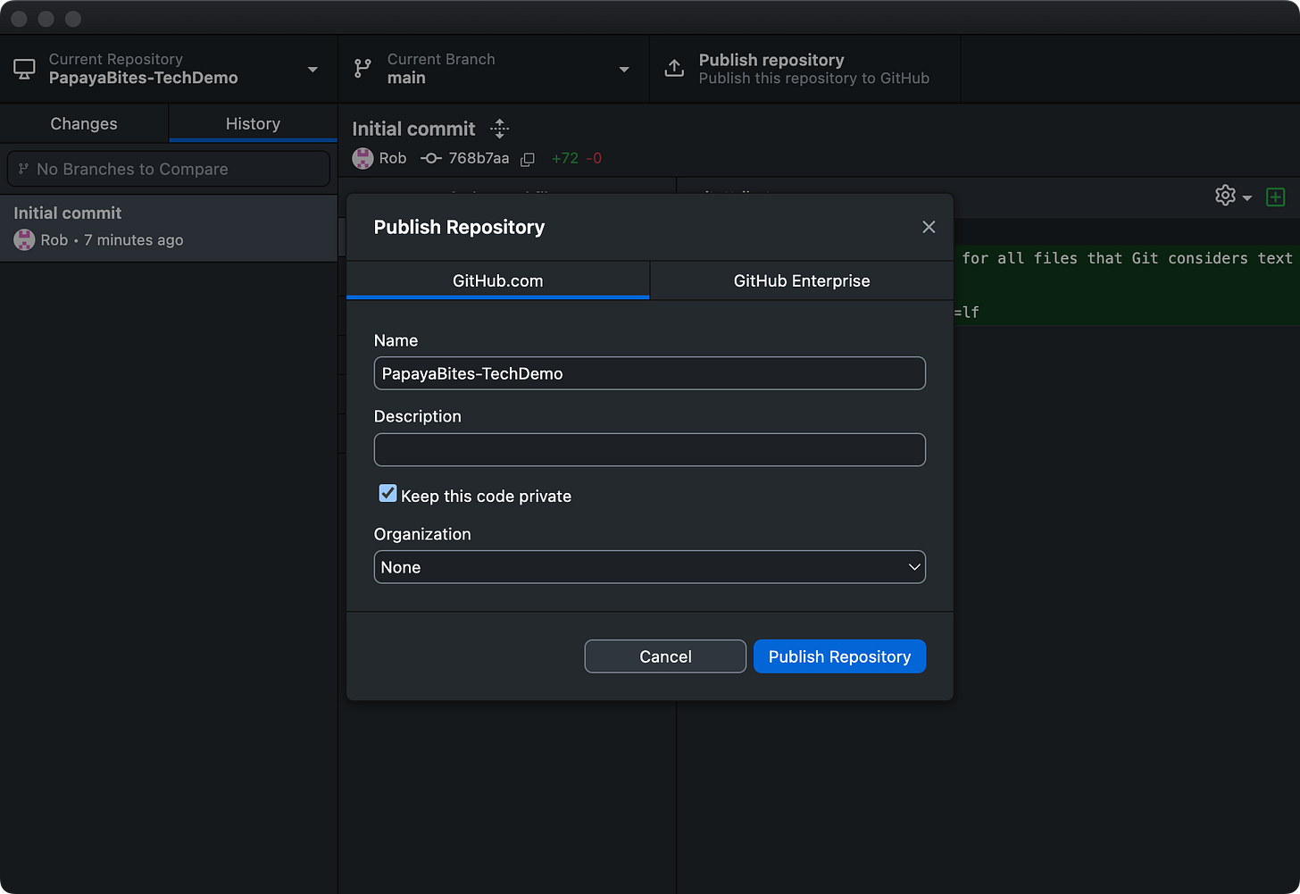 Guide: Godot and GitHub Desktop - by Rob - PapayaBytes