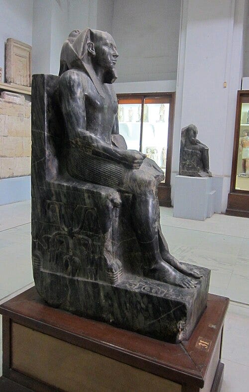 File:Khafre Enthroned, three-quarter view.JPG File:Khafre Enthroned, three-quarter view.JPG