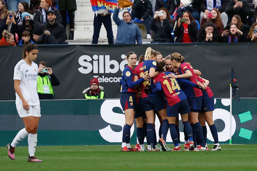 Barcelona - R. Madrid: Clásica 'manita' del Barcelona supercampeón - Supercopa Femenina Barcelona - R. Madrid: Clásica 'manita' del Barcelona supercampeón - Supercopa Femenina